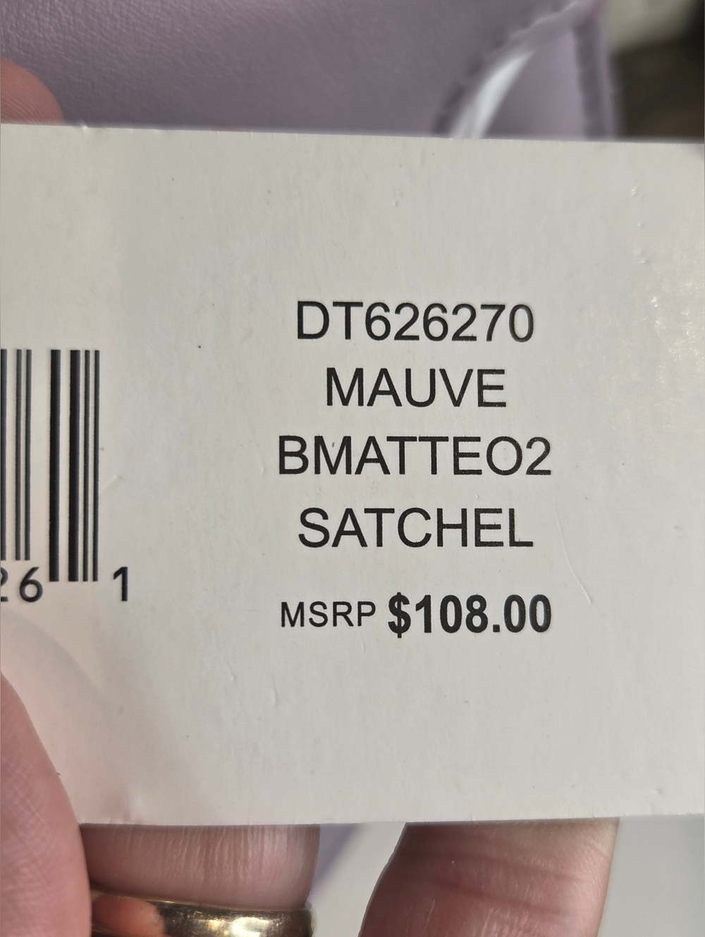 Steve Madden Lavender Top-Handle Satchel - Picture 8 of 8